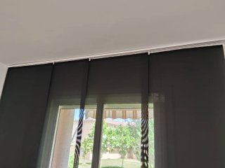 Cortina Panel Japonés Negra y semitransparente
