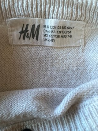 Jersey H&M niña corazón lentejuelas 6/8 años