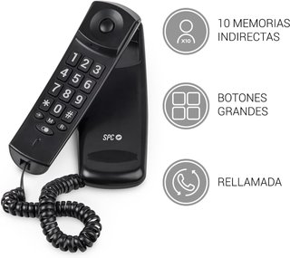 SPC teléfono fijo compacto teclas grandes