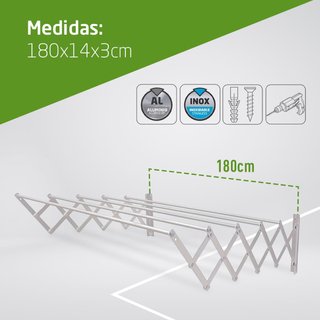 Amig tendedero extensible aluminio inoxidable