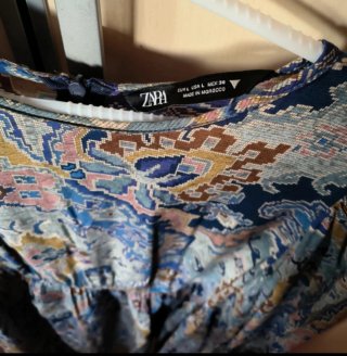 Vestido estampado jaspeado