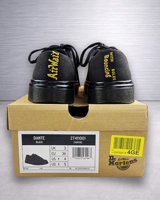 Dr Martens Dante Black Canvas T.36 Mujer Nuevas