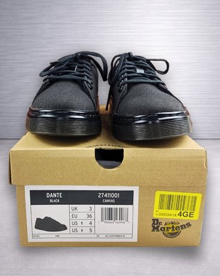 Dr Martens Dante Black Canvas T.36 Mujer Nuevas