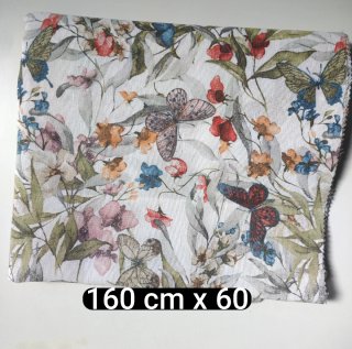 Tela Loneta Flores y Mariposas