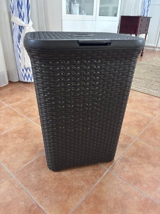 Cesto Ropa Sucia Marrón Oscuro