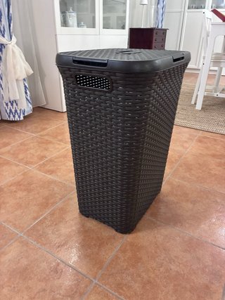 Cesto Ropa Sucia Marrón Oscuro