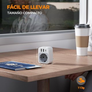 TESSAN adaptador enchufe UK USB C 4 en 1