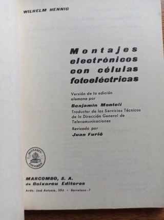 Libro montajes electrónicos fotoeléctricas