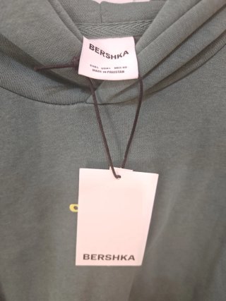 Sudadera Bershka Verde Hombre
