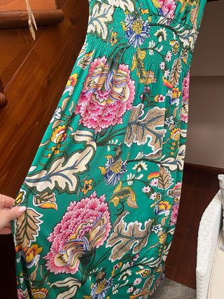 Vestito lungo floreale verde taglia M/L