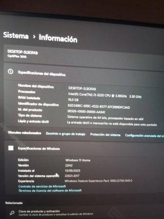 PC Dell Optiplex 3010 16GB RAM SSD W11