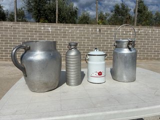 Lote 4 contenitori latte antichi rari