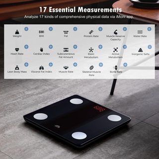 Báscula digital grasa corporal inteligente