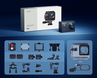 WOLFANG cámara deportiva 4K sumergible