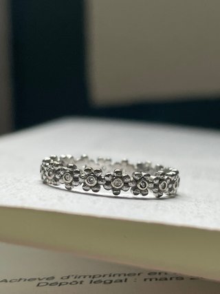 Anillo Plata S925 Flores