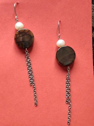 Lote pendientes perlas naturales