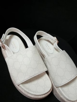Sandalias Gucci Plataforma Blancas y marrón