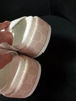 Sandalias Gucci Plataforma Blancas y marrón