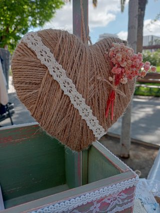 Corazón de Yute Decorativo