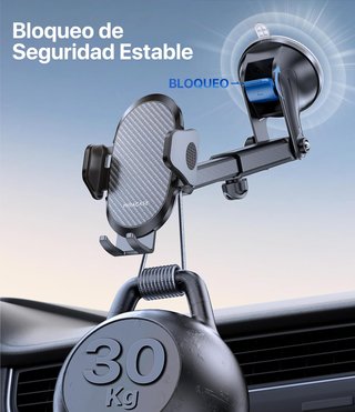 Soporte móvil coche ventosa potente rotación