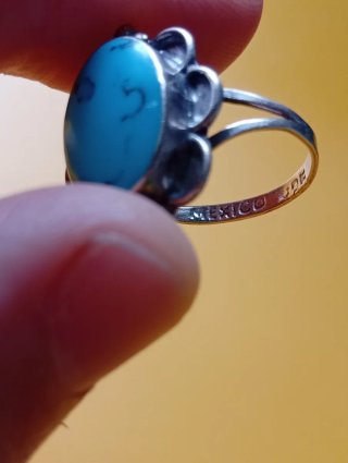 Anillo Plata y Turquesa México