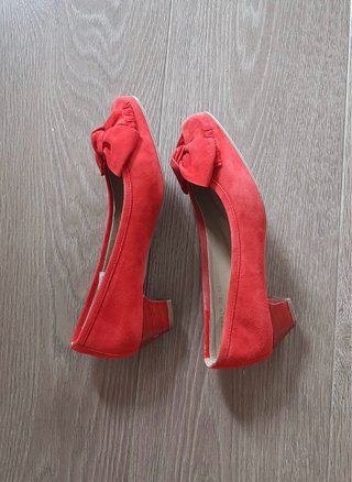 ANDREA FITEL Zapatos Ante Rojo Talla 38