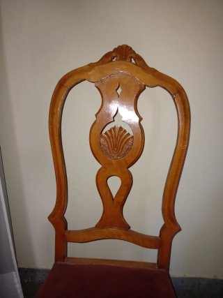 Sillas vintage madera y terciopelo