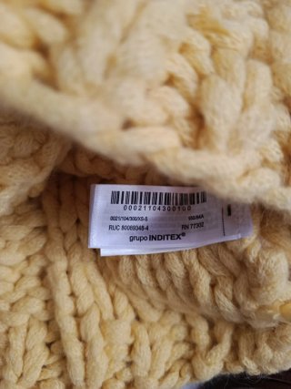 Chaleco de punto grueso Zara amarillo, talla XS-S