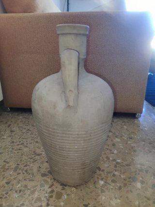 Cántaro antiguo barro mediterráneo 47cm