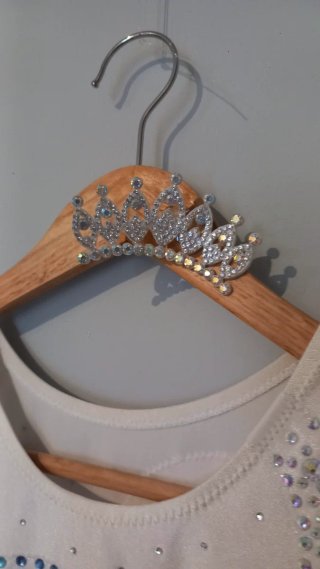 Body ginnastica lavanda con strass