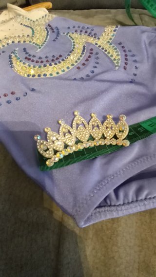 Body ginnastica lavanda con strass