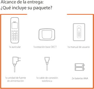 Gigaset teléfono inalámbrico fácil uso azul