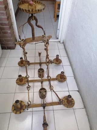 Lámpara de techo hierro dorado