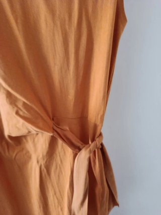Vestido Mango Naranja Algodón Talla XS