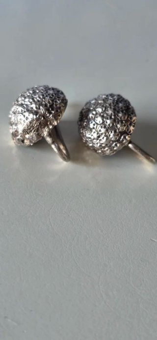 Pendientes antiguos años 50 plata