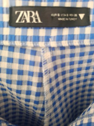 Pantalones cuadros vichy Zara talla S