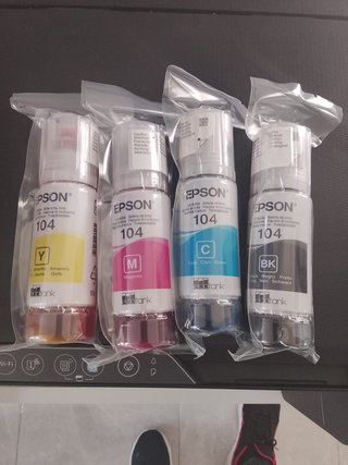 Pack 4 Tintas Epson 104 EcoTank Nuevas 65ml