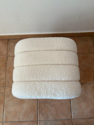 Taburete o mesita borreguito blanco