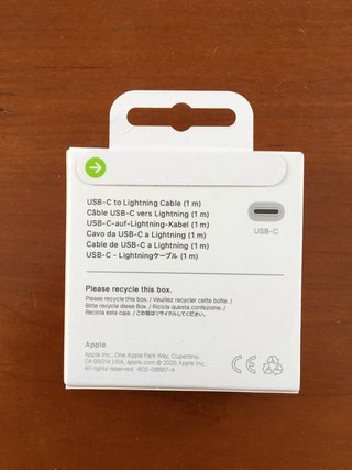 Cavo Apple USB-C Lightning 1m
