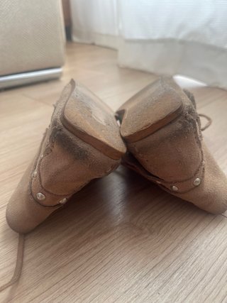 Botines ante con flecos