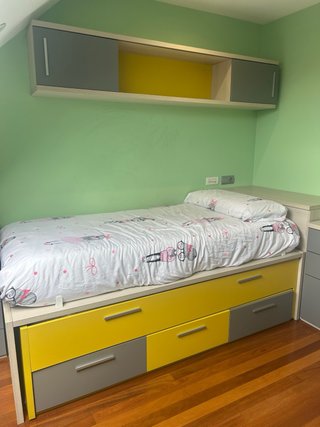 Habitación infantil de cama nido 90cm con cajones