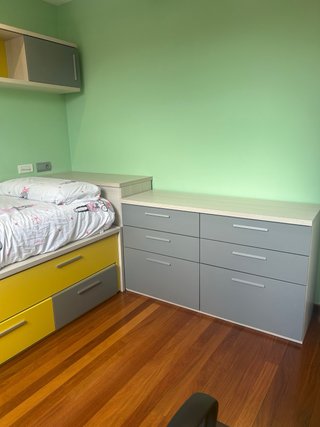 Habitación infantil de cama nido 90cm con cajones