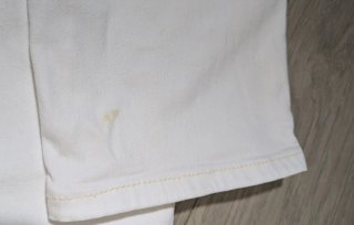 Mango Talla 38 - Pantalón vaquero roto blanco
