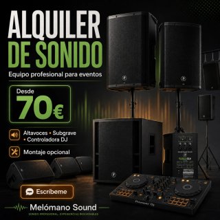 Alquiler sonido profesional eventos DJ