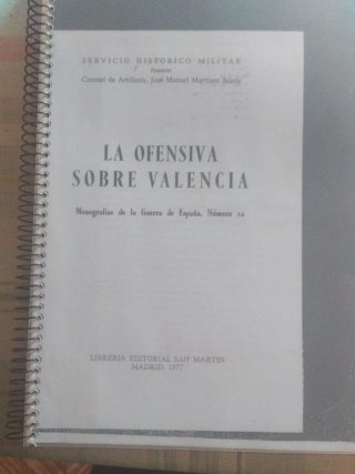 Libro La Ofensiva Sobre Valencia