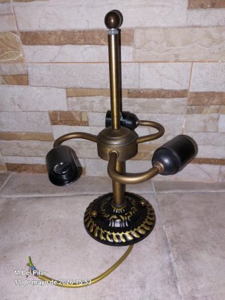 Lámpara de techo aplique metal dorado
