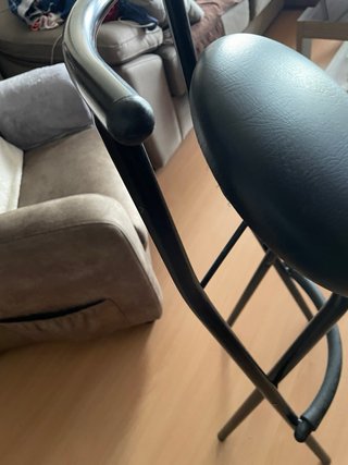 Banqueta alta negra para barra o cocina