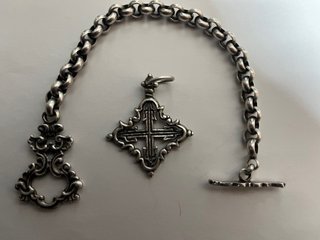 Pulsera Mallorquina Cruz Calatrava Plata