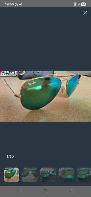 2 Gafas de Sol Ray-Ban Aviator Doradas Naranja