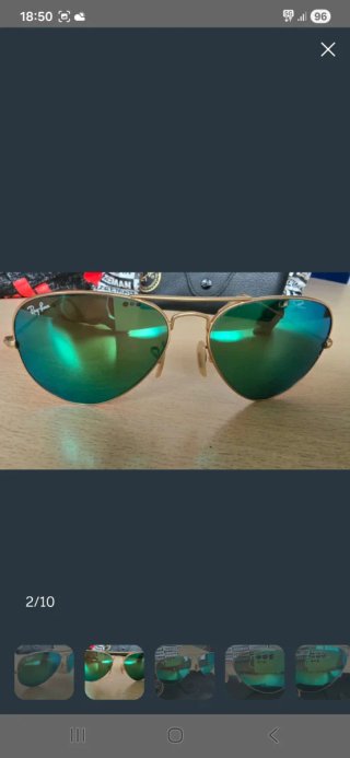 2 Gafas de Sol Ray-Ban Aviator Doradas Naranja